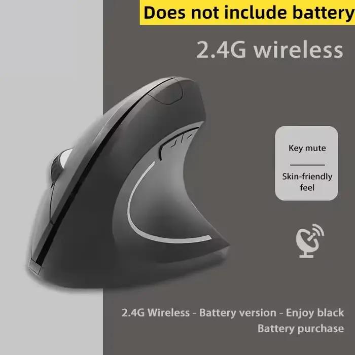 Souris de jeu ergonomique verticale Lenovo, souris de joueur sans fil rechargeable, souris optique 2