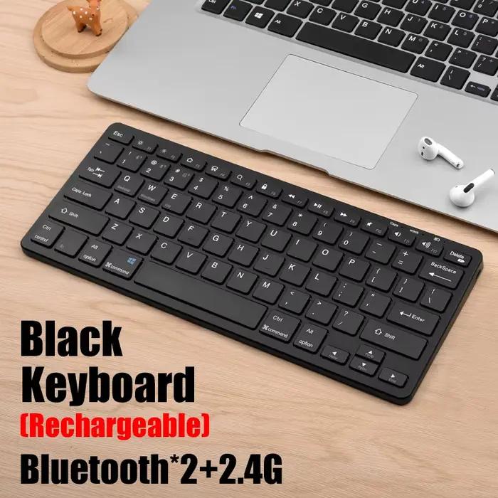 Ensemble clavier et souris sans fil 2.4G, Bluetooth 5.0, Combo clavier et souris, 2 modes, Mini clav