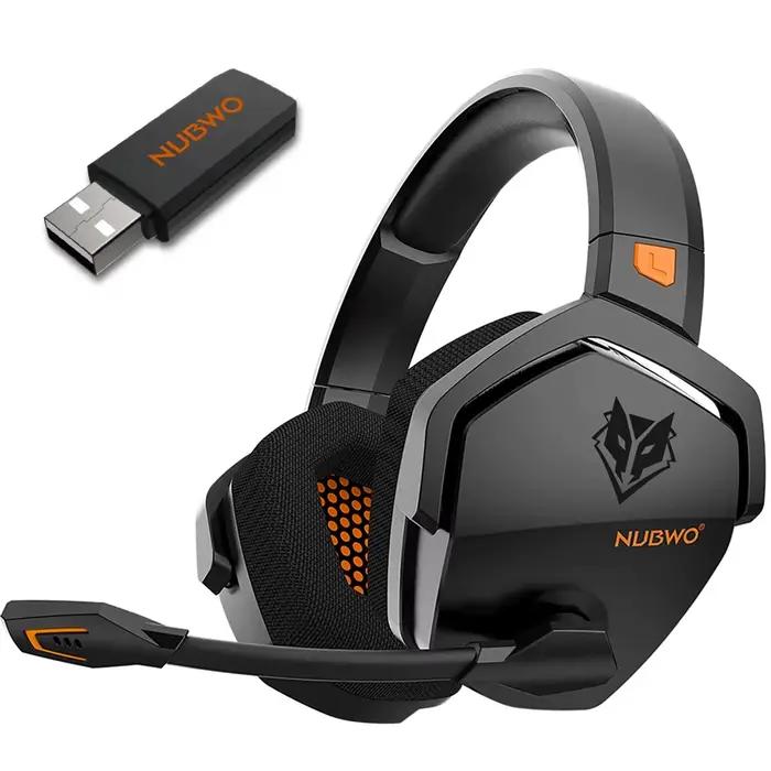 NUBWO G06 double casque sans fil Gamer avec Microphone 2.4GHz Bluetooth 5.3 casque de jeu pour PS5,