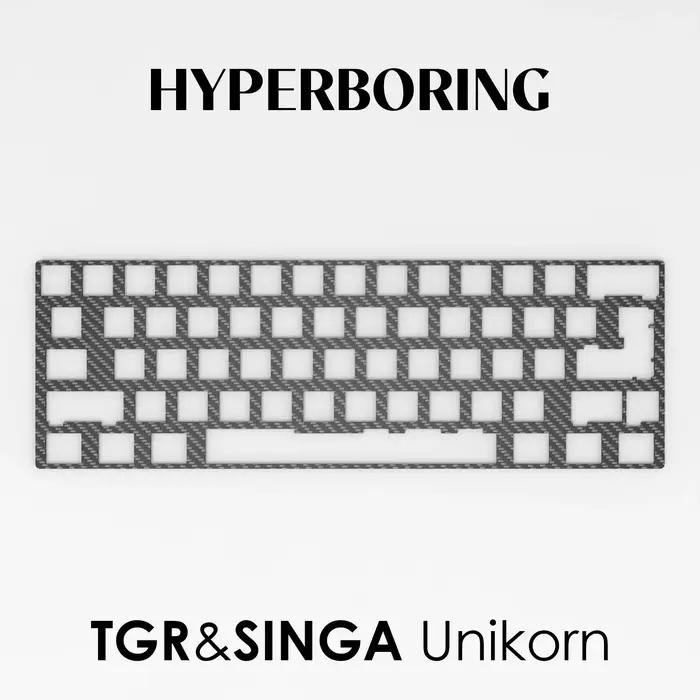 Clavier TGR Singa Unikorn en fibre de carbone et laiton CF (pour version à visser sur circuit imprim