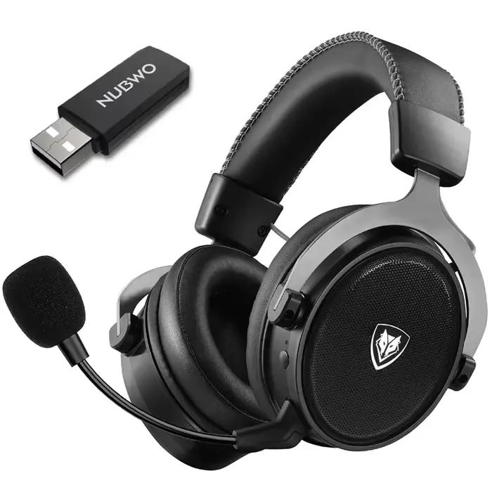 Casques sans fil NUBWO G07 Gamer 2,4 GHz à très faible latence, stéréo HIFI, suppression du bruit, m