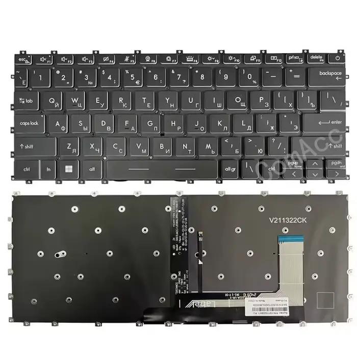 Clavier d'ordinateur portable rétroéclairé US/Russe/Thaïlandais pour MSI Modern 14-C5M 14-C7M MS-14J