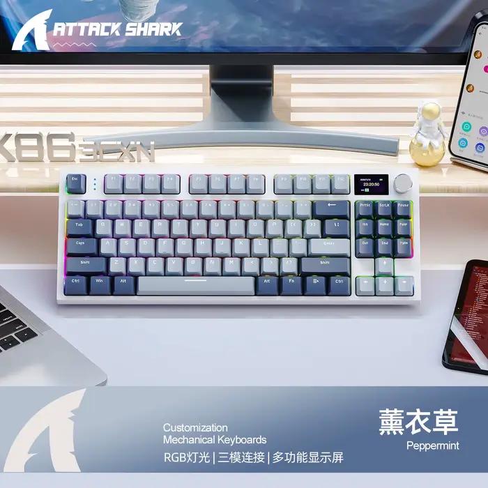 Clavier mécanique sans fil français Hot Swap 87 touches 75% disposition espagnol russe coréen arabe