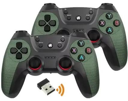 Manette de jeu double sans fil pour jeu vidéo Linux, manette de jeu, PC Smart TV Box, manette de jeu