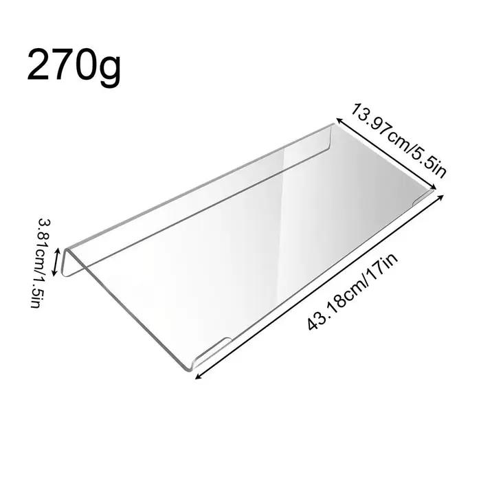 Support de clavier ergonomique en acrylique transparent pour bureau d'ordinateur, support de poignet