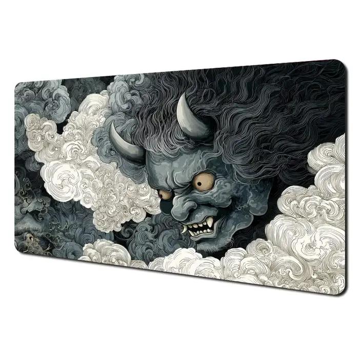 Tapis de jeu MTG à motif samouraï fantôme japonais, tapis de combat pour cartes magiques, 35x60cm, t