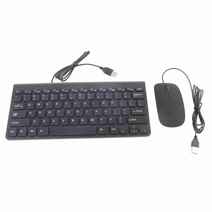 Ensemble clavier filaire USB ultra-fin et souris optique pour PC portable - Ensemble de souris compa