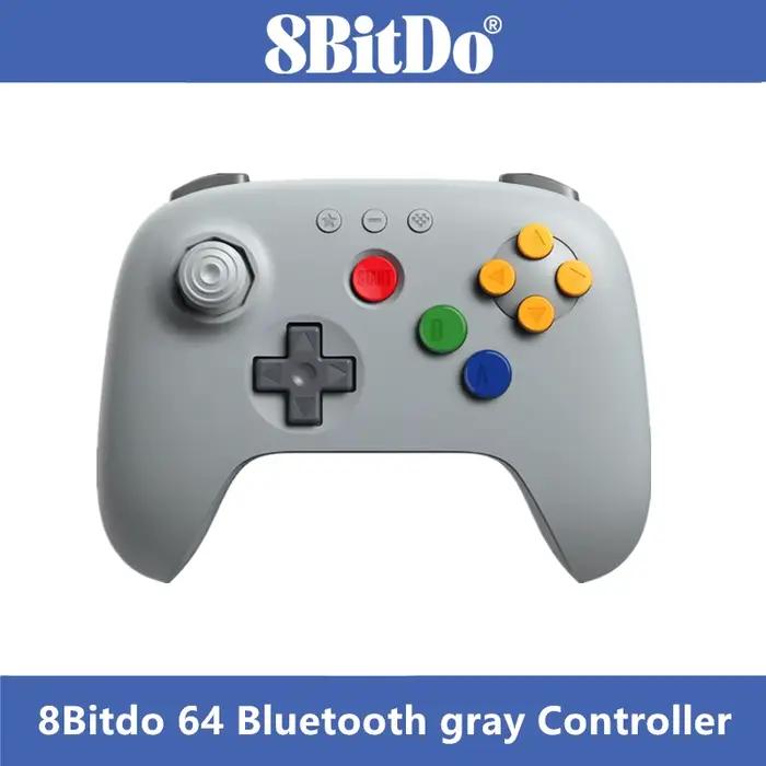 Manette 8Bitdo grise 64 Bluetooth pour Analogue 3D, Switch/Switch 2, Windows et Android N64 Bluetoot