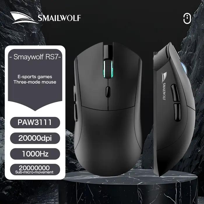 SMAILWOLF RS7 Bluetooth souris de jeu sans fil PAW3311 macro pilote ordinateur portable ordinateur d