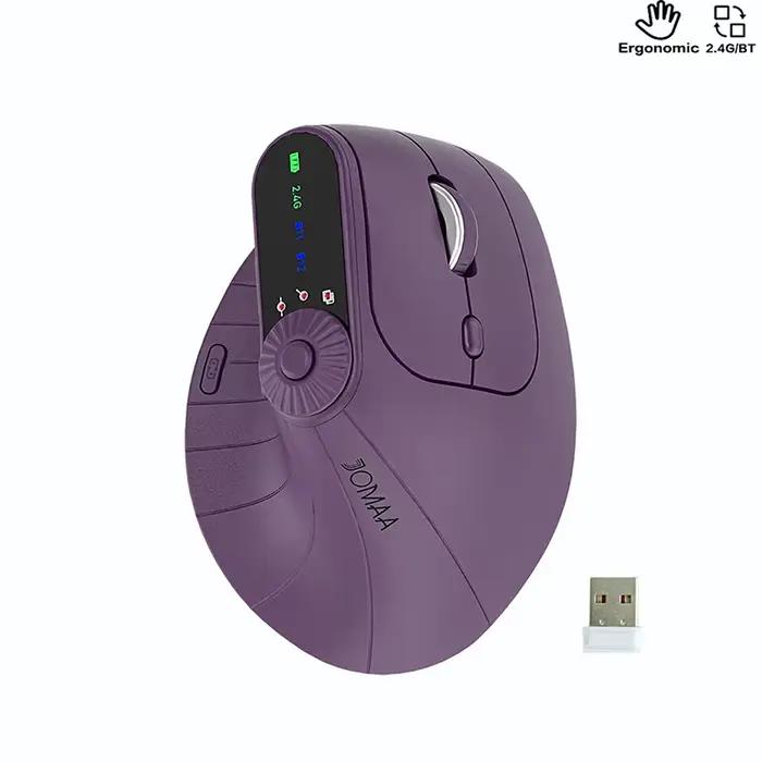 Souris ergonomique 2.4G sans fil BT, commutation de fenêtre de travail, DPI réglable, légère pour or
