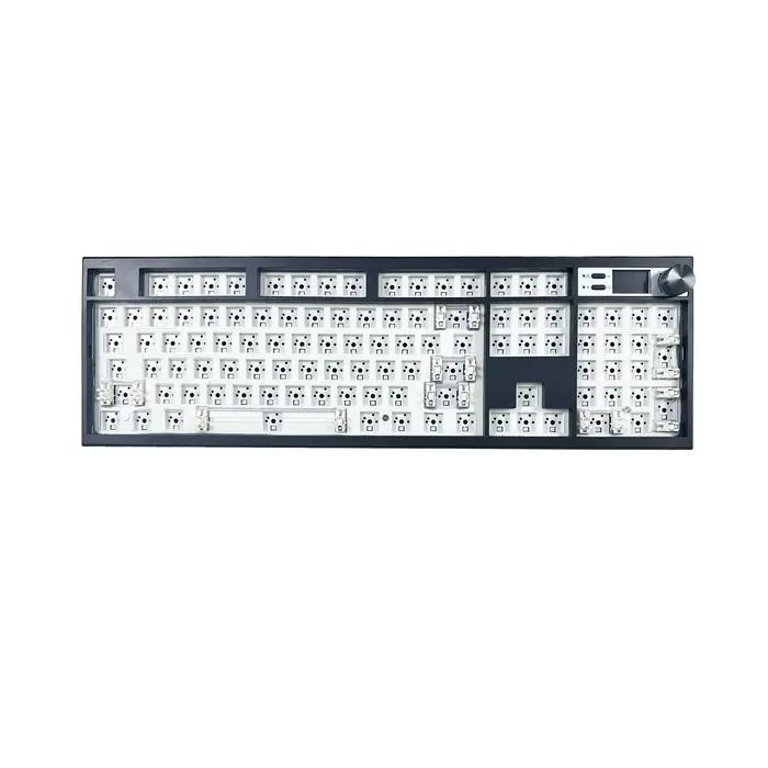 GMK104 Kit de clavier mécanique clavier de jeu à trois modes Structure de joint rétro-éclairé d'écha