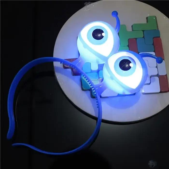 Accessoires de Costume d'halloween, globe oculaire Alien, cerceau de cheveux LED, bandeau lumineux c