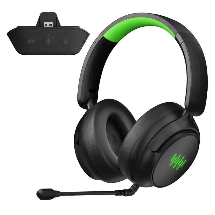 Casque de jeu sans fil pour Xbox/PC/Switch Game/Chat Audio, pliable, micro détachable, son Surround