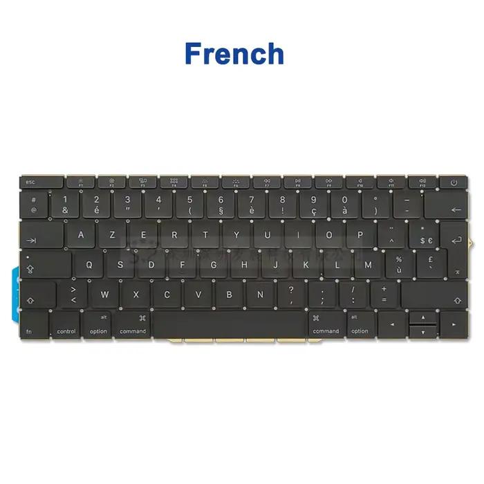 Nouveau clavier d'origine pour Macbook Pro Retina 13.3 pouces, A1708, FR gazIT SP KR TUE US UK prédi