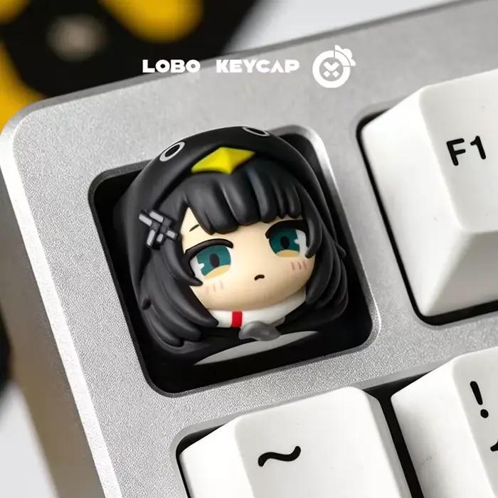 Clavier mécanique décoratif de la série Arknights Endmin Laevatain, en résine, avec touches de jeu,