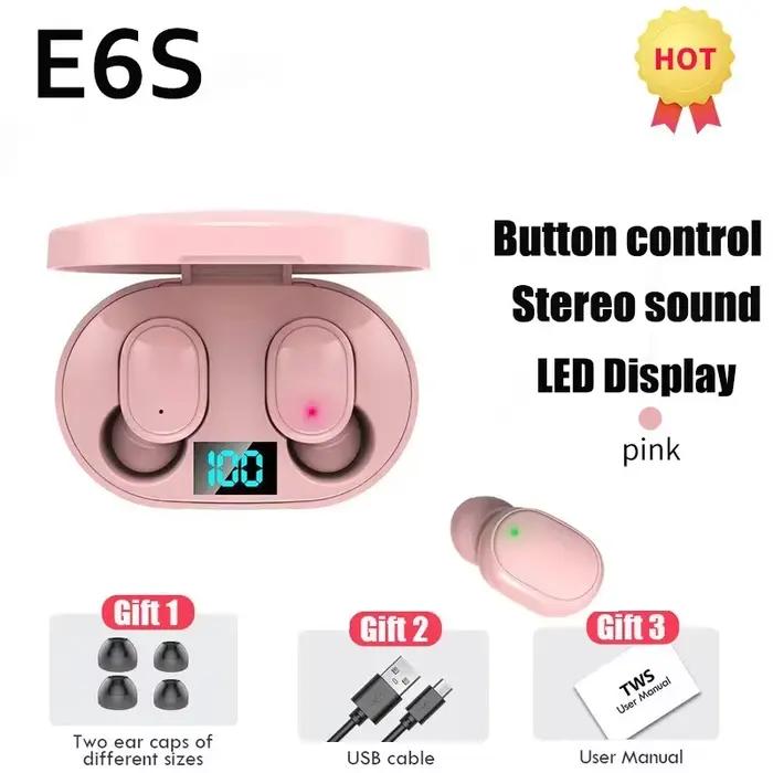 E6S écouteurs sans fil Bluetooth casque de jeu TWS E7S sport écouteurs suppression de bruit casque p