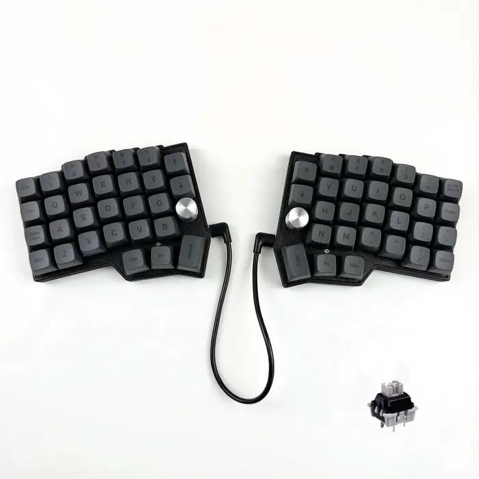 Clavier mécanique ergonomique divisé 4x6 avec double molettes, rétroéclairage RGB, interrupteurs MX