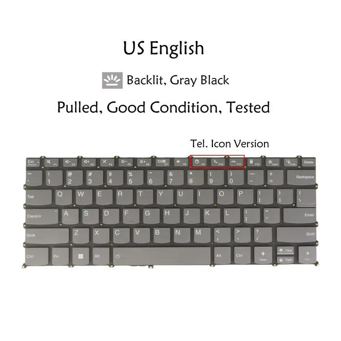 Clavier d'ordinateur portable rétro-éclairé pour Lenovo IdeaPad 1-14ADA7 1-14ALC7 1-14AMN7 1-14IAU7