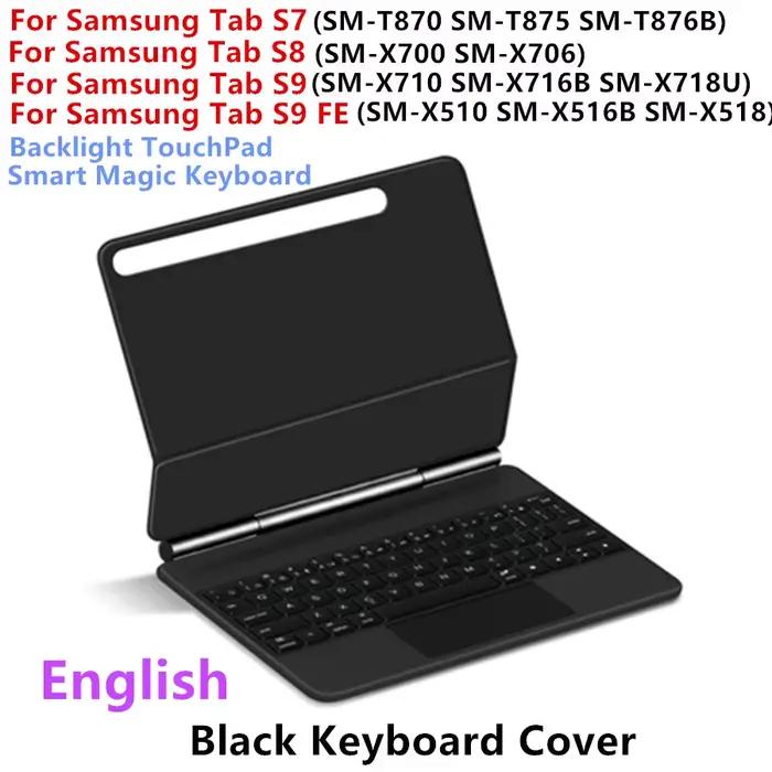 Clavier magique pour Samsung Galaxy Tab S9 FE S10 FE S10 Lite 10.9" S9 S8 S7 11 pouces, étui magnéti