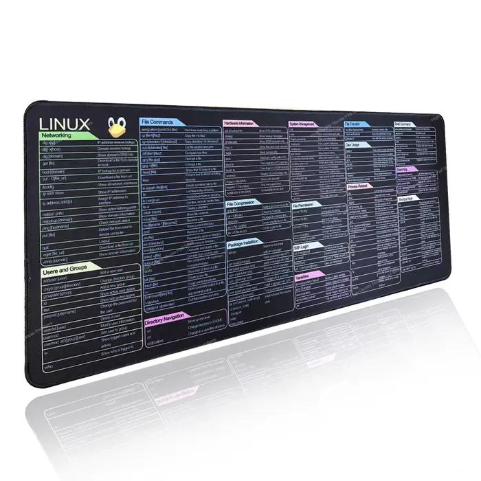 Tapis de souris Linux XXL, grand tapis de souris, raccourcis pour chapeau rouge, Ubuntu OpenSUSE Arc