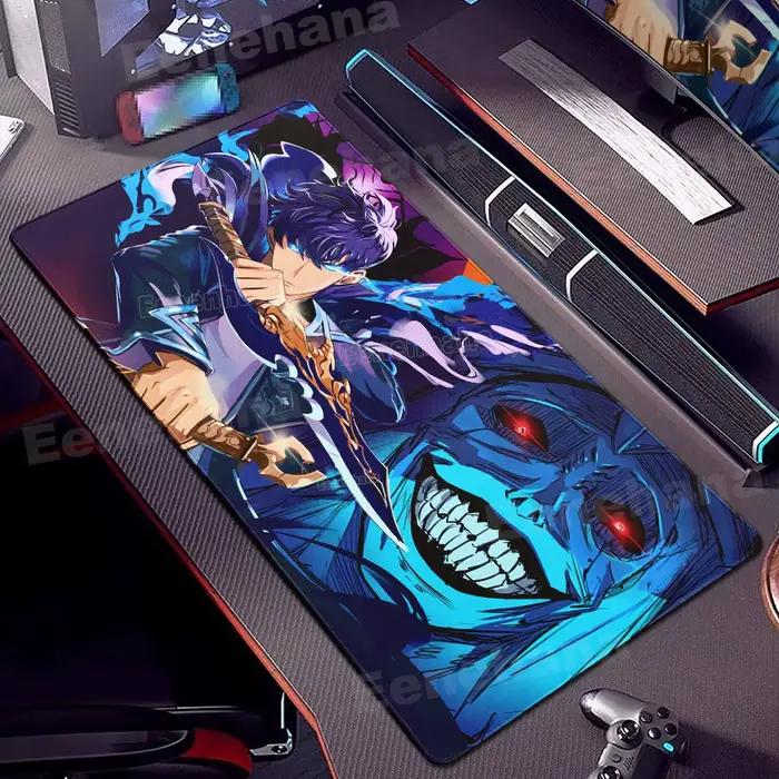 Anime Solo nivellement tapis de souris Lager ordinateur PC Gamer bord de verrouillage antidérapant p