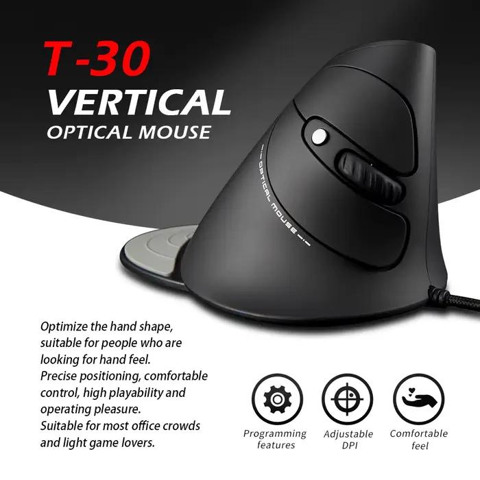 Souris verticale ergonomique sans fil 2.4G avec repose-poignet amovible, souris de jeu sans fil régl