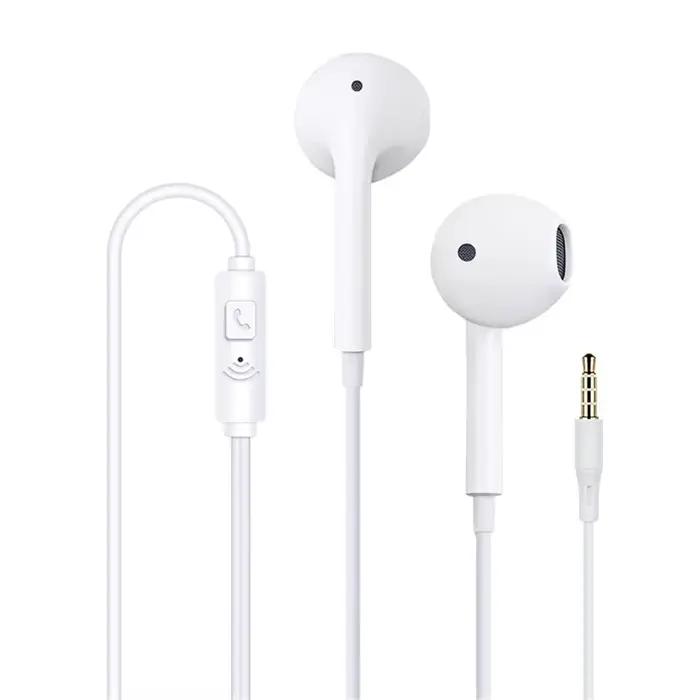 Casque filaire 3.5mm écouteurs intra-auriculaires avec Microphone pour téléphones mobiles haute défi