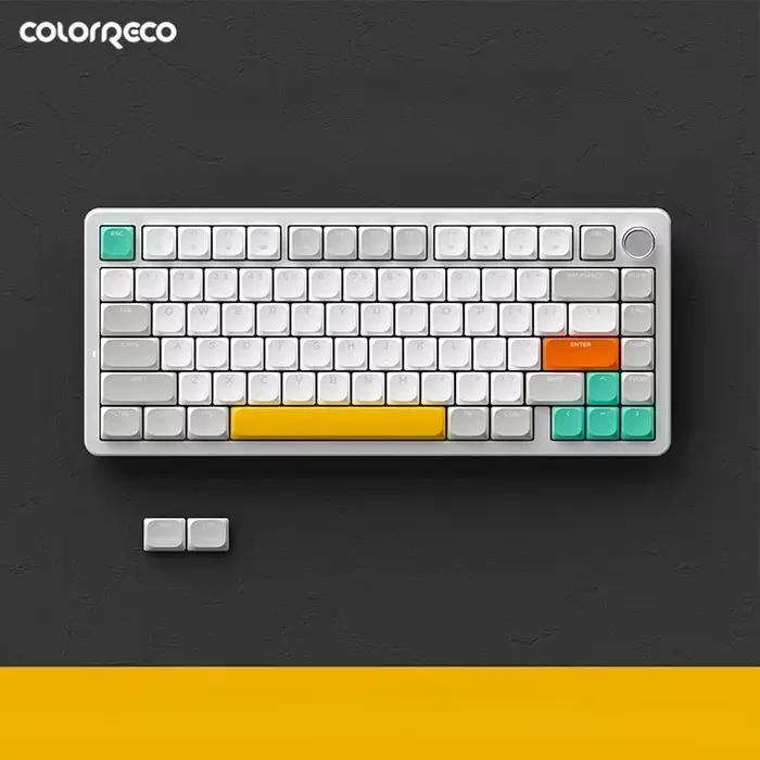 ColorReco A75 clavier mécanique à profil bas joint sans fil RGB bouton d'échange à chaud clavier de