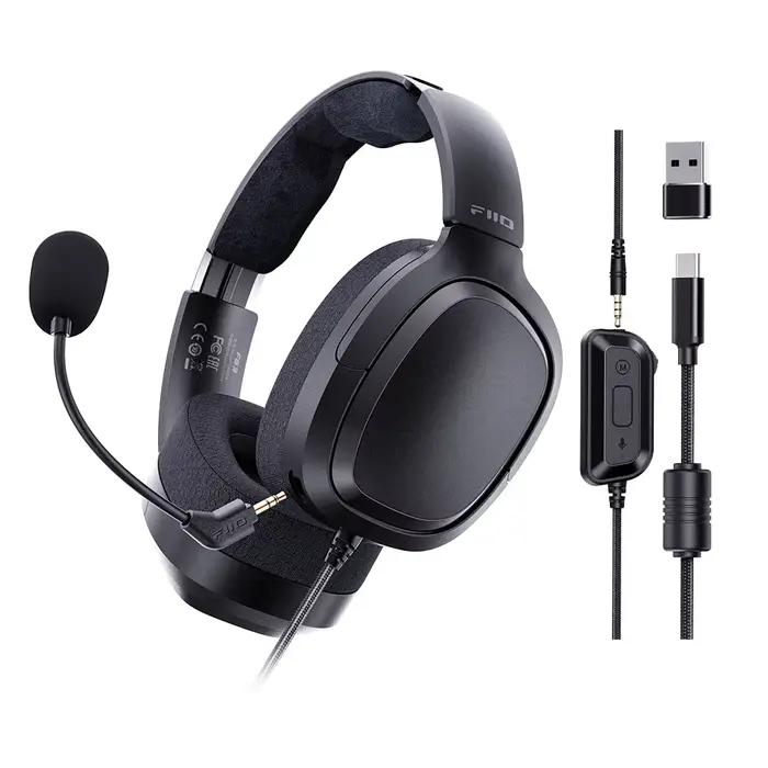 Casque de jeu USB FIIO FG3 HIFI, double haut-parleur dynamique, microphone ENC, son surround virtuel