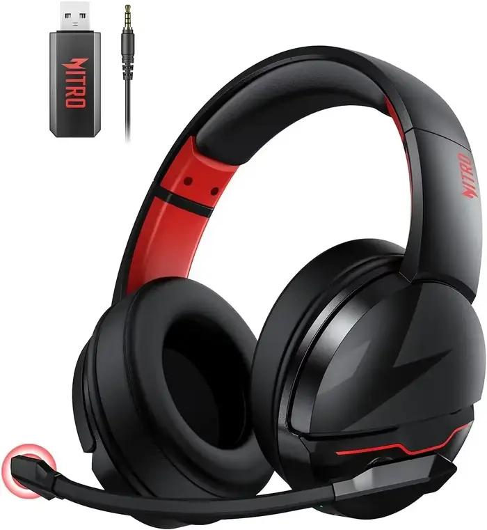 Casque de jeu sans fil Acer PS5 2,4 GHz pour PS5, PS4, PC, Switch, casque de jeu Bluetooth 5.3 avec