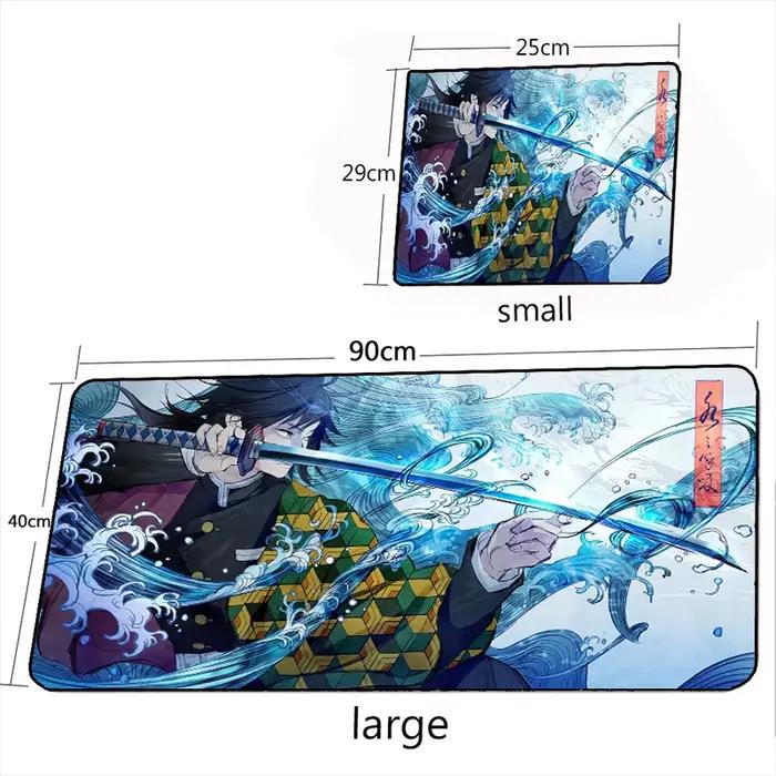 MRGLZY Tomioka Giyuu tapis de souris Anime chaud démon Slayer grand tapis tapis de bureau ordinateur