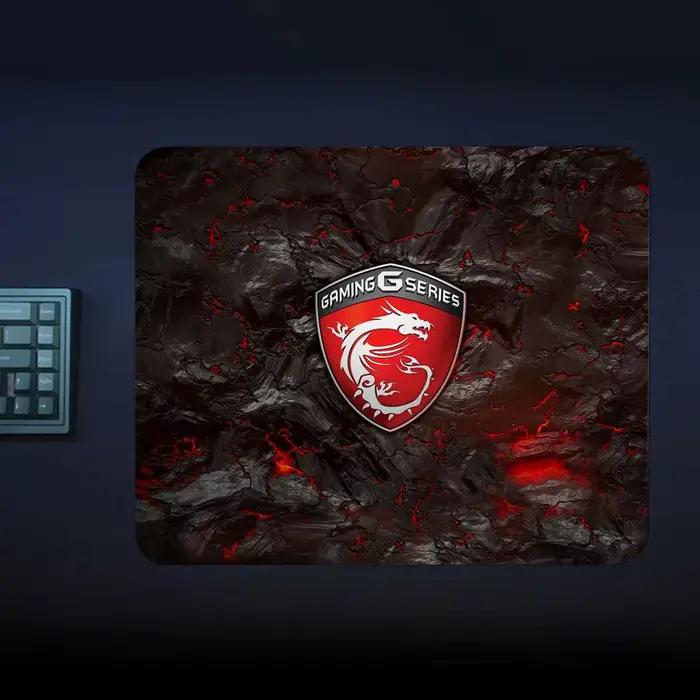 Tapis de souris avec logo M-MSI, 18x22cm, petit tapis de clavier, tapis de bureau avec bord verrouil