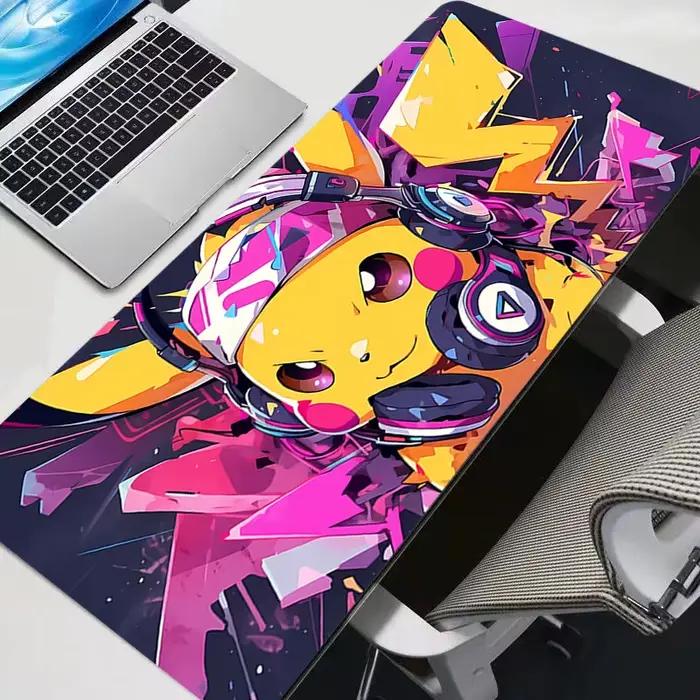 Tapis de souris Kawaii Anime Pokemon Pikachu tapis de souris Gamer clavier antidérapant en caoutchou