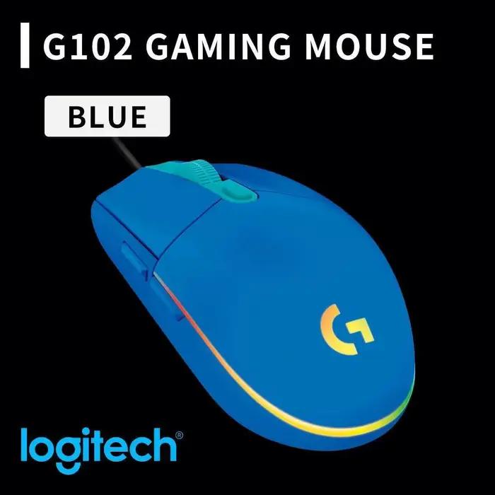 Souris optique filaire Logitech G203/G102/G402 pour le jeu, design léger, 6 boutons, réglage du DPI,