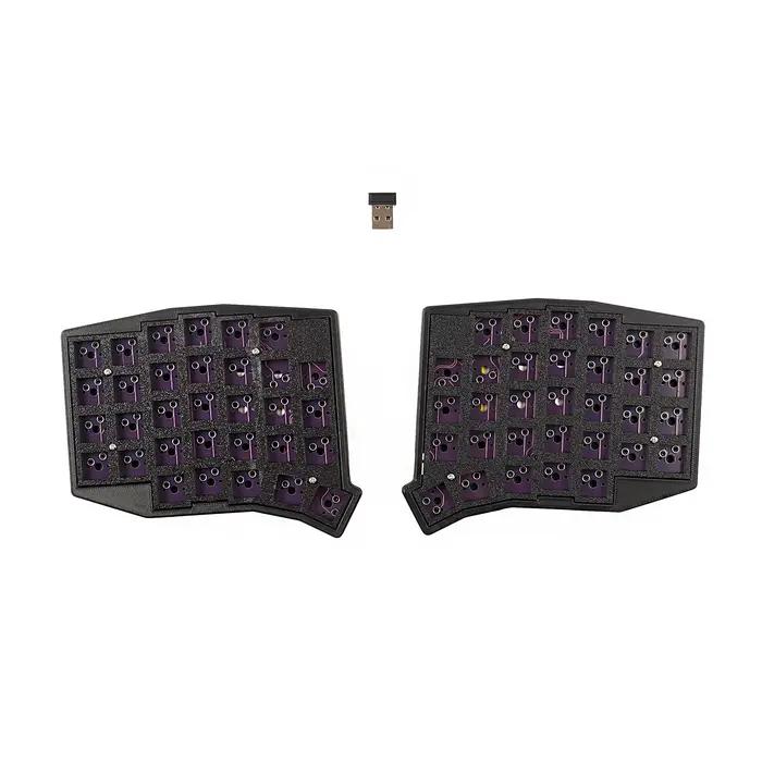 YMDK Sofle 2.4Ghz sans fil Split 64 ergonomique échangeable à chaud 60% disposition 3D PLA flacon to