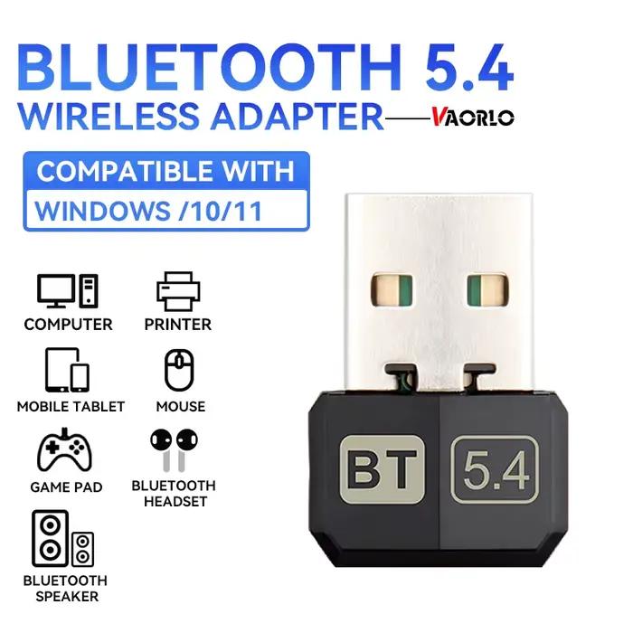 Adaptateur USB Bluetooth 6.0 (LPM : 14,5X) et dongle Bluetooth 5.4 (13X) pour PC Windows 11/10/8.1.