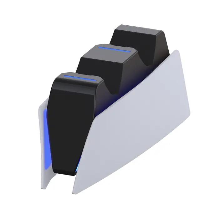 Station de charge rapide double pour manettes PS5, chargeur à contact Plug & Play avec indicateurs L