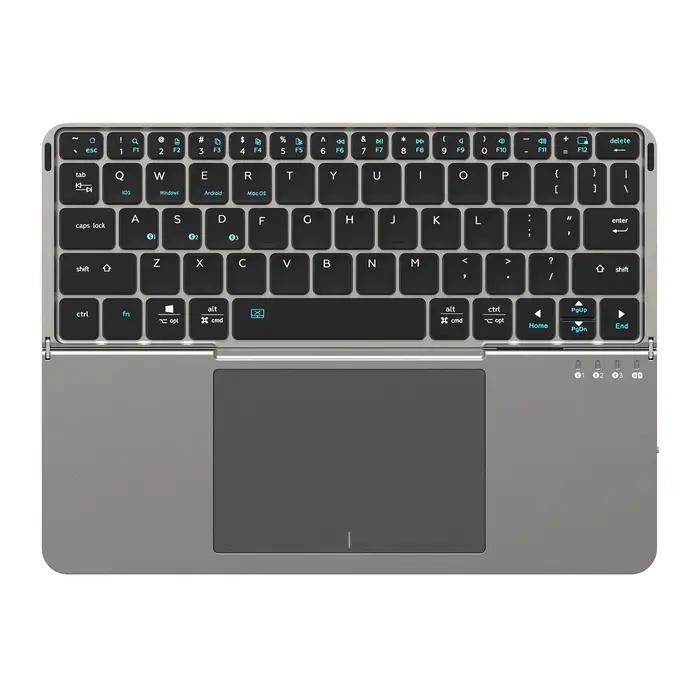 DUX DUCIS clavier pliable Bluetooth 5.0 avec pavé tactile et support de téléphone pour téléphones ta