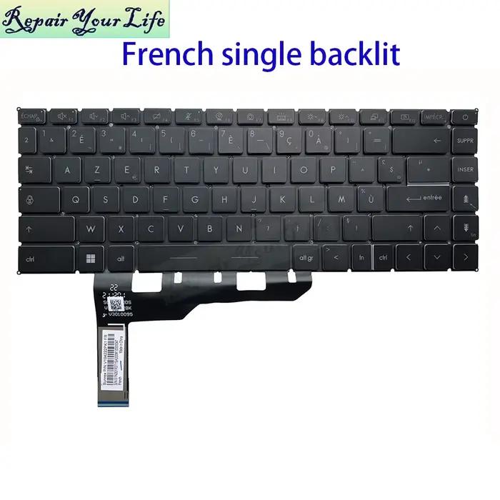 Clavier rétroéclairé belge AZERTY français britannique, pour MSI WS66 Creator Z16-A11U Z16-A11UE A11