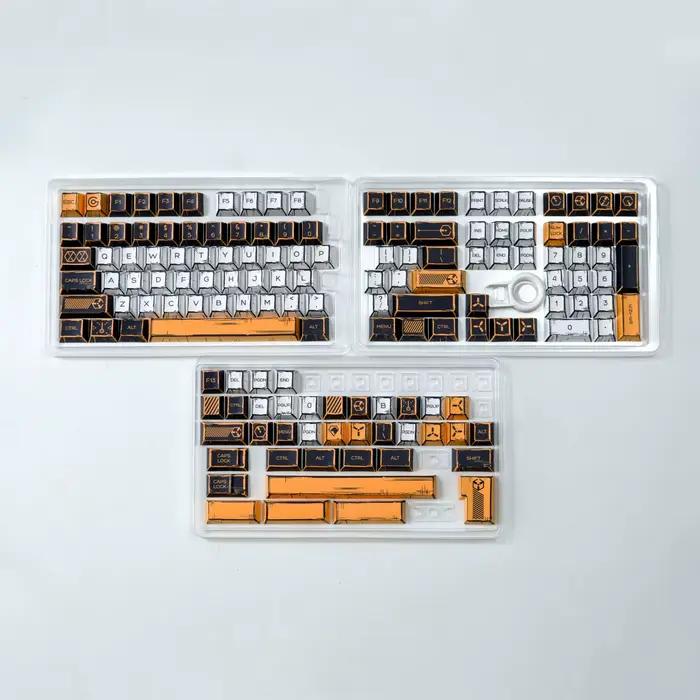 Comic Virtual War PBT Keycaps, None Dye Pad Keycap, MAD 60 68, Clavier magnétique, Clavier mécanique