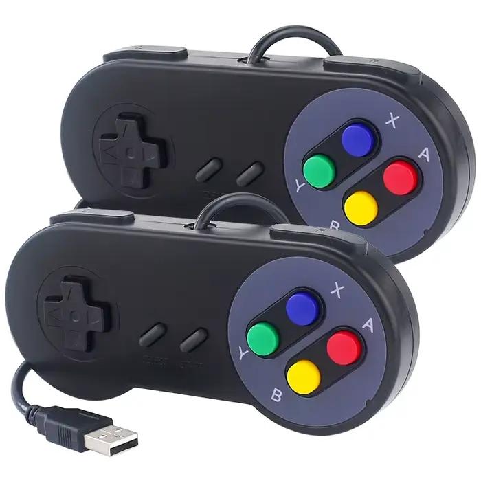 Manette de jeu USB, contrôleur de jeu USB avec fil, manette de jeu PC, joysticks de jeu rétro, joypa