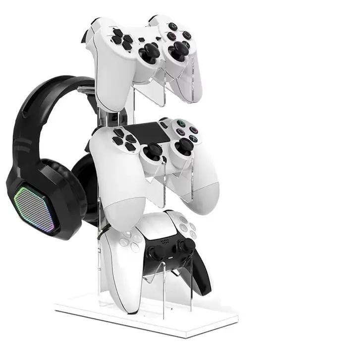 Support de manette de jeu en acrylique à 3 niveaux, noir et blanc, présentoir de manette de jeu, éta