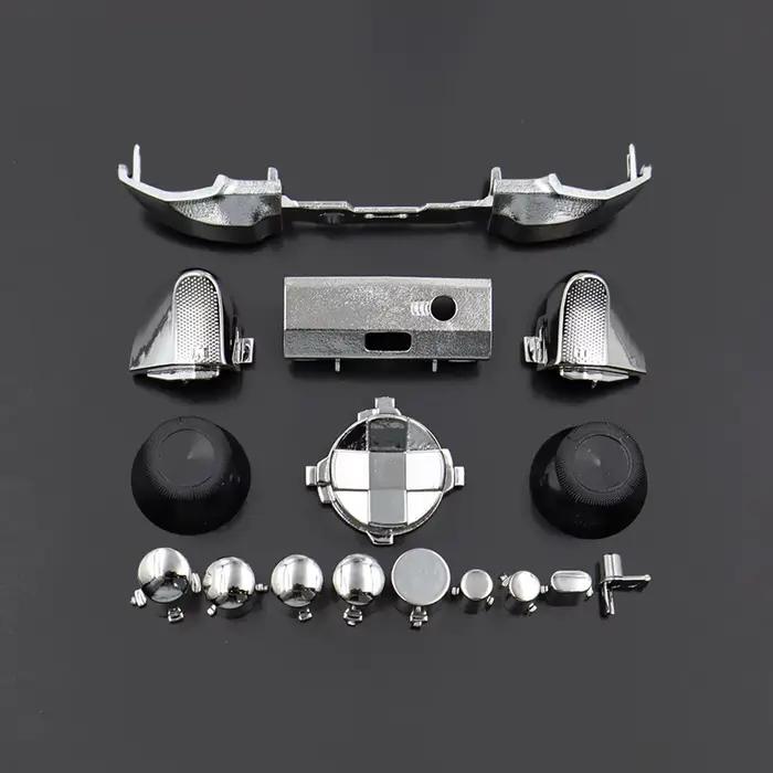 Kit de modification complet Chrome pour manette Xbox Series S/X - Boutons LB RB RT LT ABXY D-Pad et