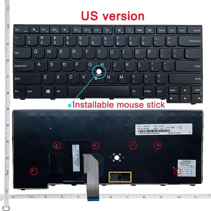 Nouveau clavier d'ordinateur portable américain pour Lenovo T440 T440S T440P E431 T431S E440 L440 T4