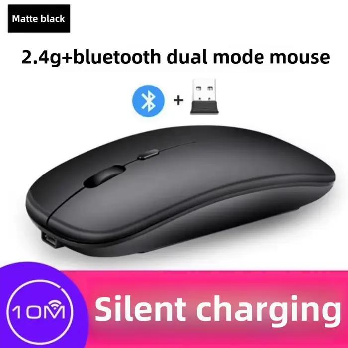 Souris sans fil aste silencieuse pour ordinateur portable et de bureau, souris de chargement sans fi