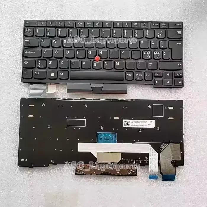 Nouveau clavier SD nordique norvégien danois pour Lenovo ThinkPad X280 A285 X395 X390, L13 Yoga Gen