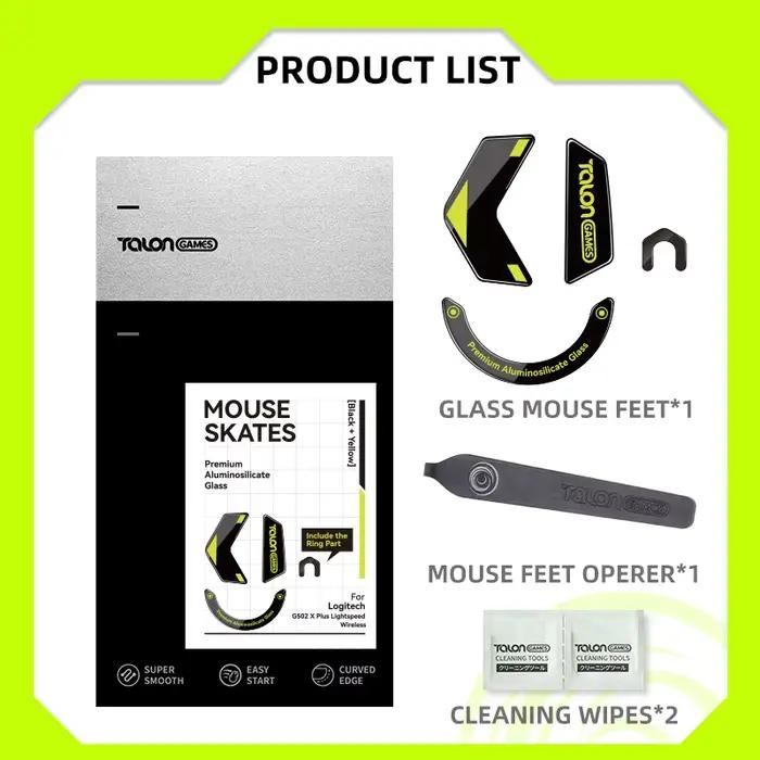 TALONGAMES pieds de souris en verre patins capteur de souris patins patins glisse pour Logitech G502