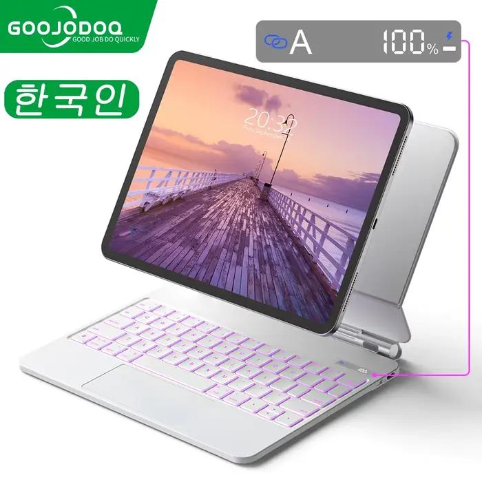 Clavier magique avec écran LCD, pavé tactile multi-touch pour iPad Pro 11 Pro 13 2024 M4 Air 6 Air 5