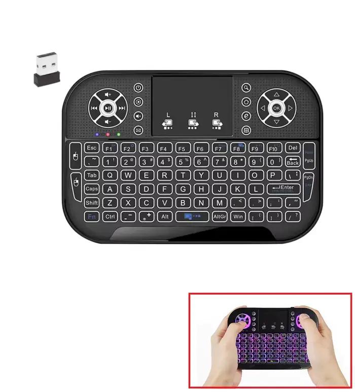 Mini clavier A8 compatible Bluetooth 2.4G, double Mode, rétro-éclairage, souris, télécommande pour W