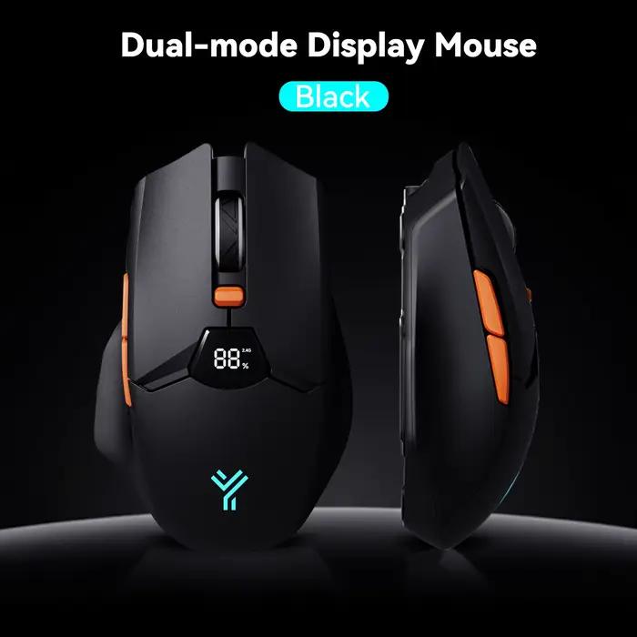 Souris sans fil 2.4G et Bluetooth, DPI à 6 niveaux (800 à 6400), batterie 600mAh, design ergonomique